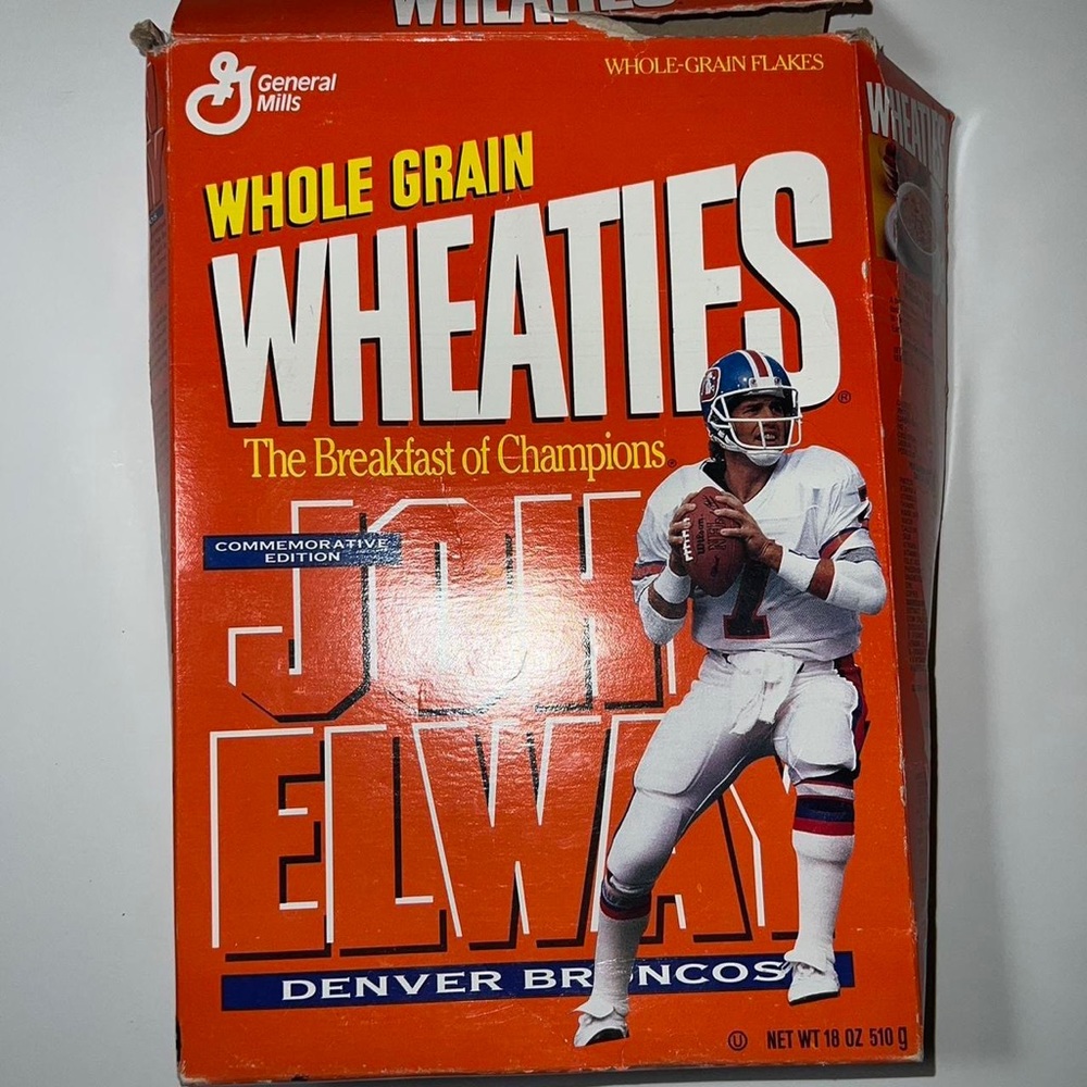 Denver Broncos John Elway Wheaties Cereal Box 1994 Vintage NFL Football